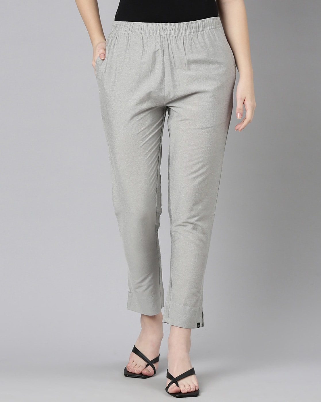 Buy Grey Trousers & Pants for Women by Zastraa Online | Ajio.com