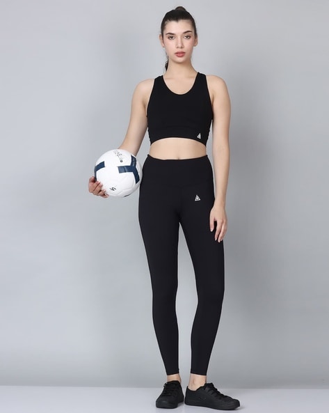 Sports Crop Top & Yoga Pants Co-Ord Set