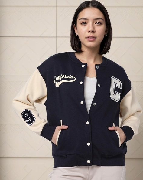 Women Relaxed Fit Bomber Jacket