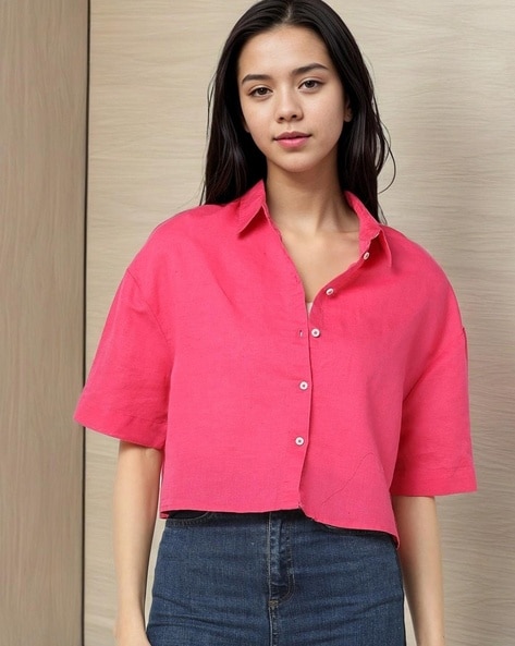 Women Cropped Shirt