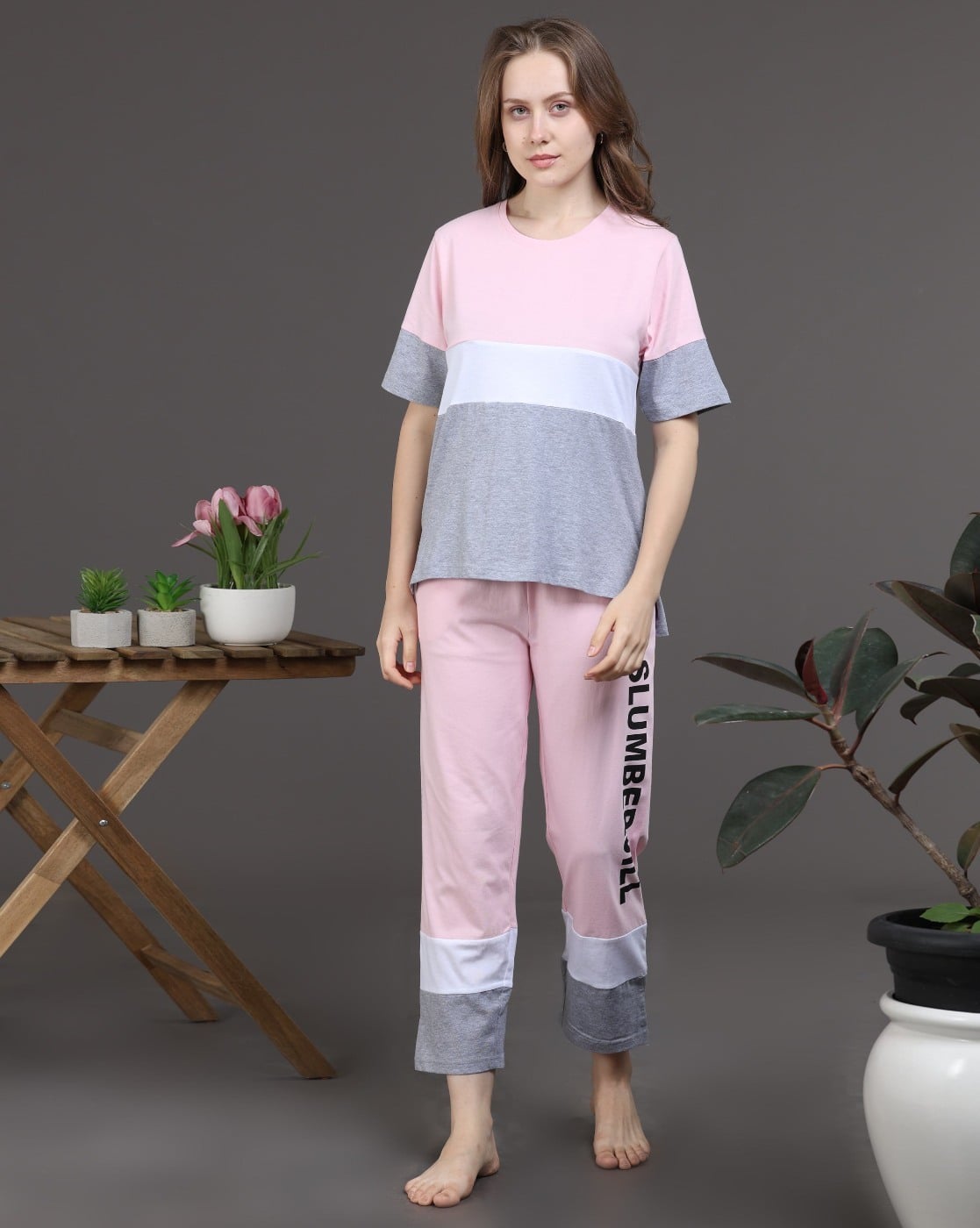 Buy Pink Night&LoungeWearSets for Women by SJ SLUMBER JILL Online