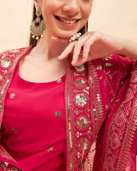 Buy Pink Kurta Suit Sets for Women by BLACK SCISSOR Online