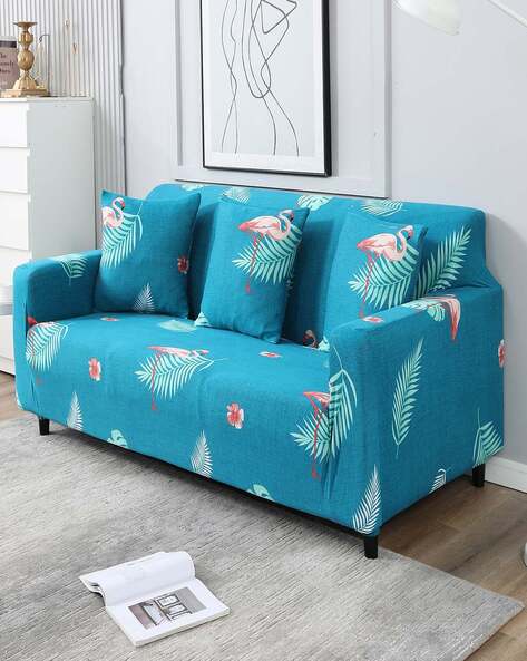 Brand - Solimo Polyester Spandex Stretchable Sofa Slipcover (3  Seater, Teal) : : Home & Kitchen