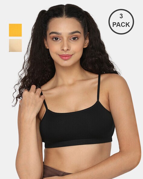 Buy Zivame Girls Double Layered Non Wired Full Coverage Slip-on Beginner Bra  (Pack of 2) - Pink at Rs.798 online