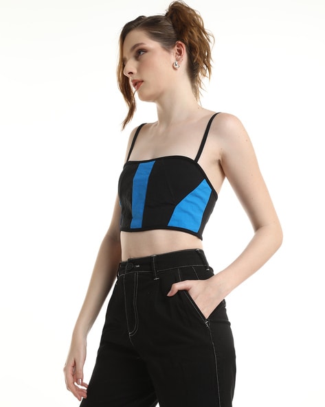 Buy Black & Blue Tops for Women by SAM Online