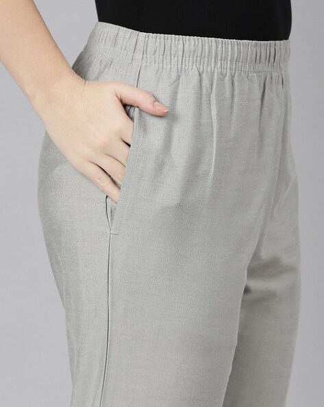 Buy Linen Trousers For Women in India @ Limeroad