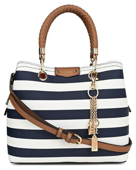 Aldo blue and white clearance striped bag