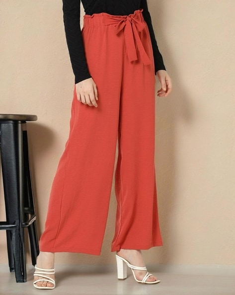 Women's Relaxed Fit Long Pants in Rust