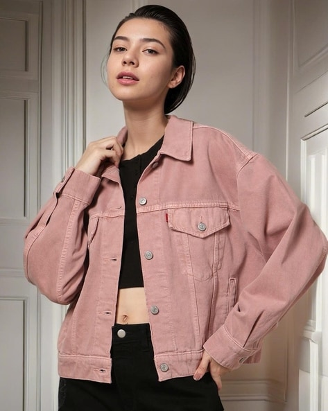 Light purple jean jacket best sale