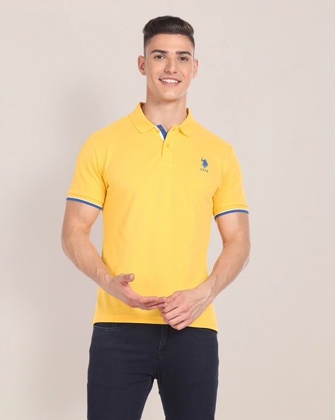 Us polo best sale yellow t shirt