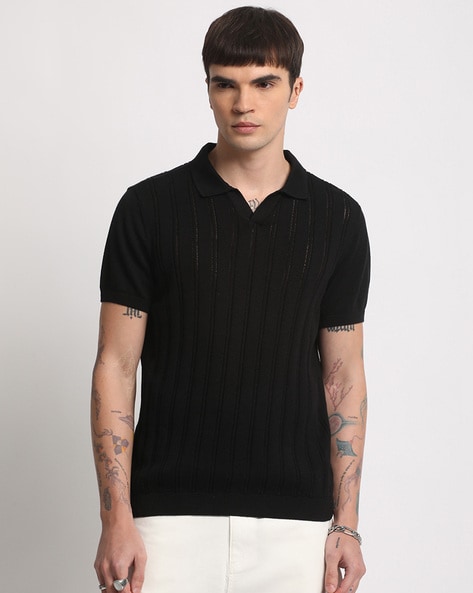 Men Striped Regular Fit T-Shirt