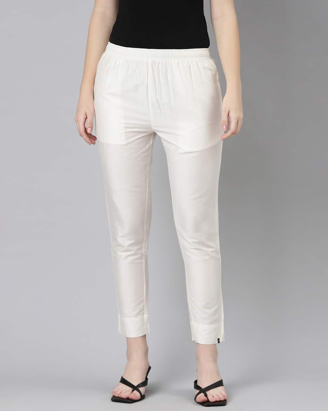 Buy White Trousers & Pants for Women by Twin Birds Online