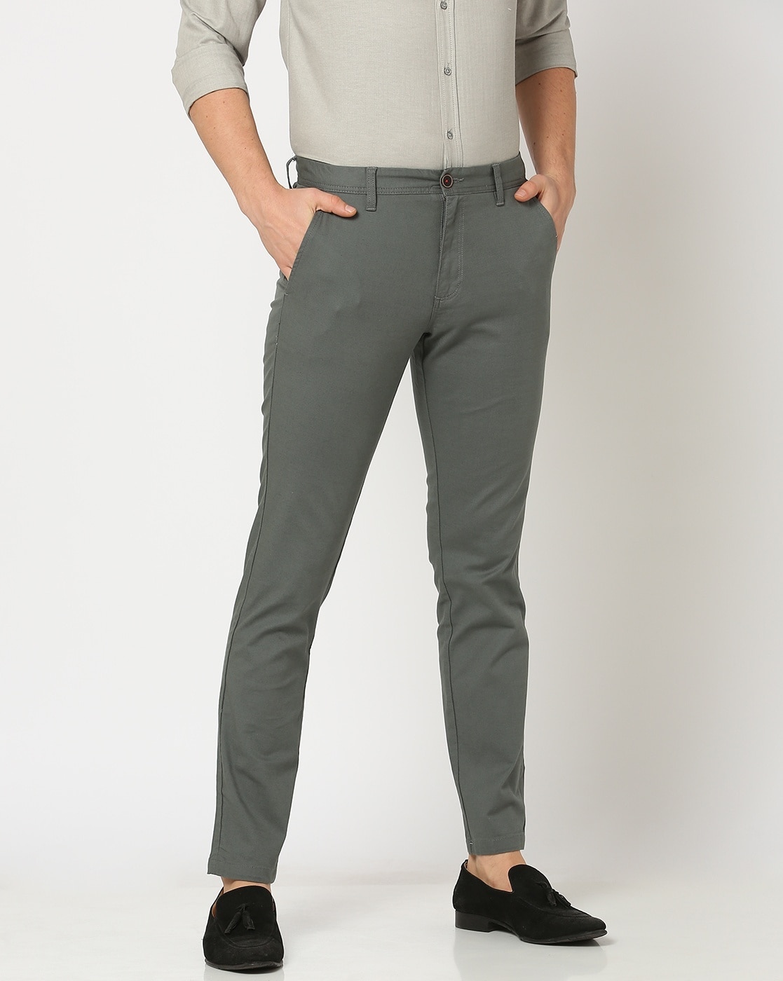 Buy Green Trousers & Pants for Men by NETPLAY Online