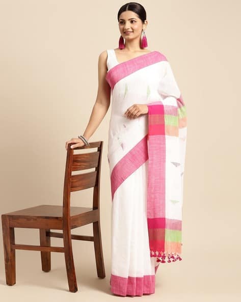 Indie Picks Handloom Patabahar Bengal Tant Cotton Saree