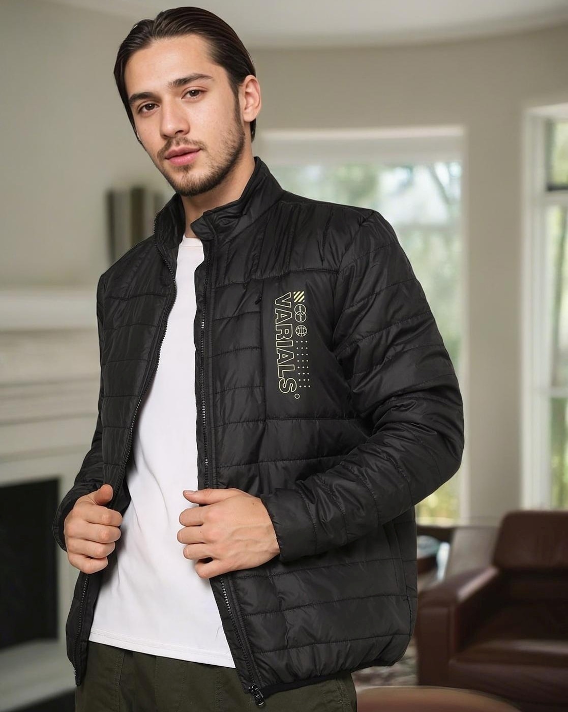 Buy New Theory Full Zip Quilted Jacket- Black for Men Online @Best Price in  India: New Theory