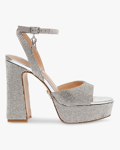 Womens Silver Steve Madden Bryanna High Heels | schuh