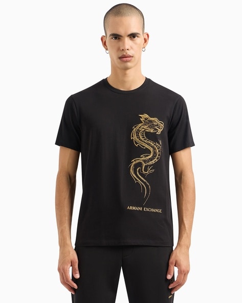 Armani black and gold t clearance shirt