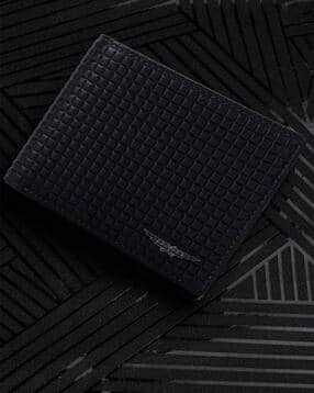 Checked Leather Bi-Fold Wallet-image-39