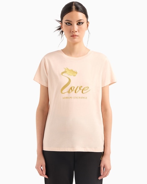 Buy Sunrise Beige Tshirts for Women by ARMANI EXCHANGE Online