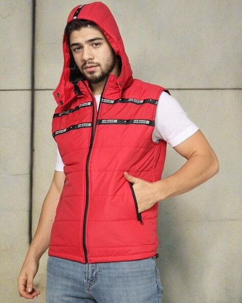 Buy The Indian Garage Co Men Detachable Hood Colourblocked Padded Jacket -  Jackets for Men 19519520 | Myntra