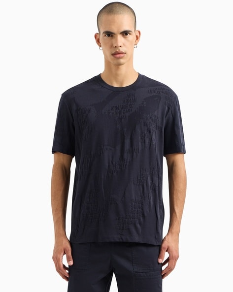 Buy Deep Navy Ao Camo Tshirts for Men by ARMANI EXCHANGE Online