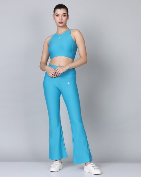 Sports Crop Top & Yoga Pants Co-Ord Set