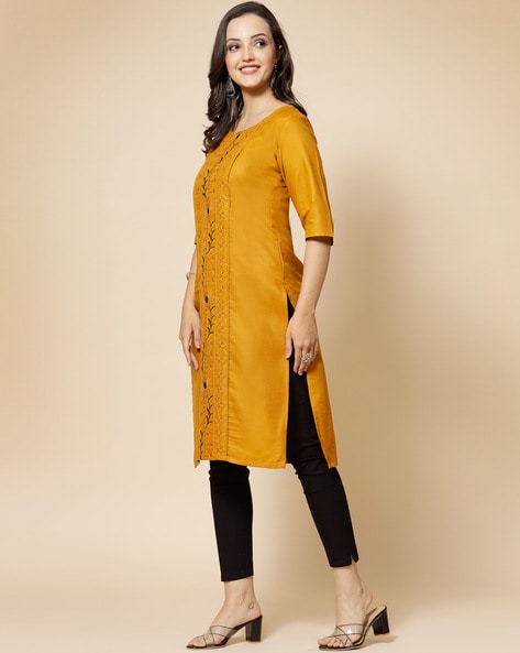 Buy online Women's A-line Kurta from Kurta Kurtis for Women by Span for  ₹509 at 70% off | 2024 Limeroad.com