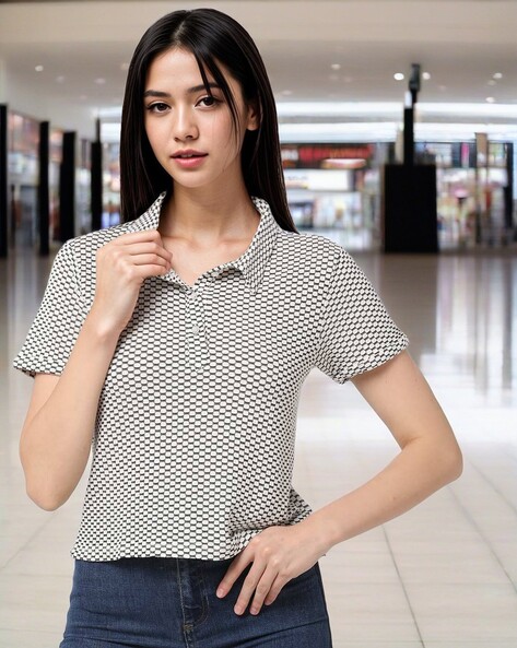 Women Geometric Print Regular Fit Top
