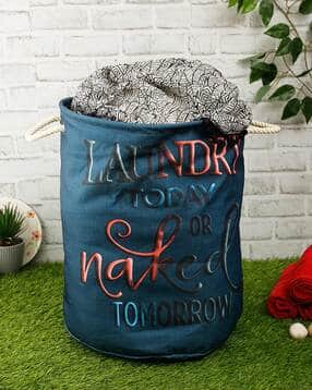 Typographic Print Foldable Laundry Bag