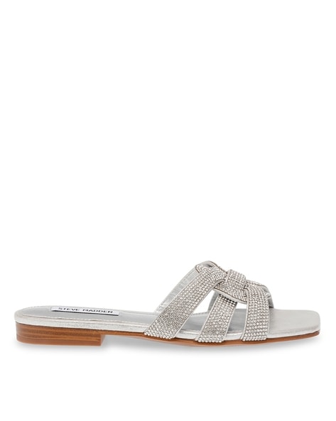 Steve madden embellished flat sandals hot sale