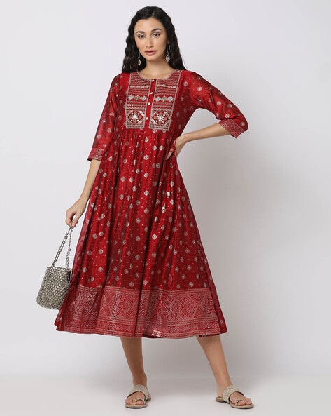 Red Kurtas & Kurtis for Women by AVAASA SET Online | Ajio.com