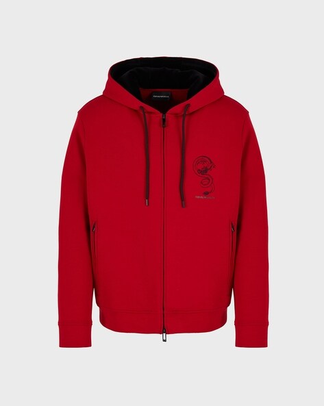 Armani red on sale sweatshirt