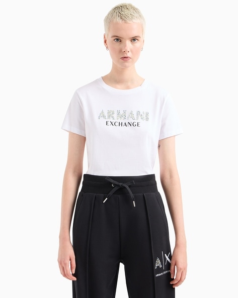 Buy Optic White Tshirts for Women by ARMANI EXCHANGE Online Ajio