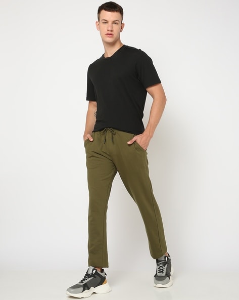 Men Regular Fit Straight Track Pants