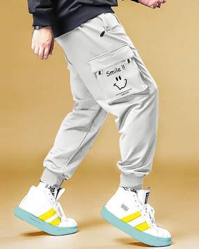 jump cuts Typographic Print Joggers with Elasticated Waist-picture-38