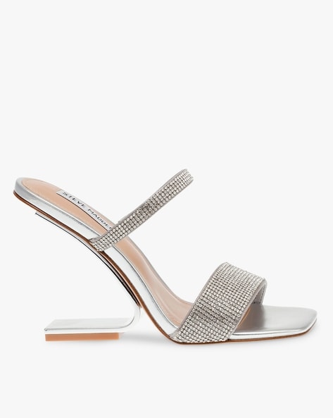 Steve Madden BELLISIMA - High heeled sandals - silver/silver-coloured -  Zalando.co.uk