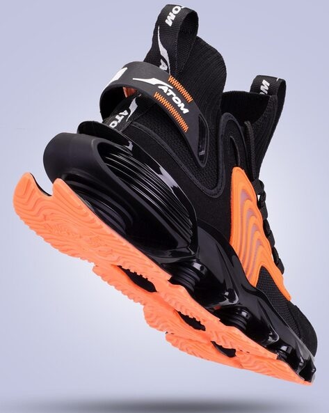 Black and orange 2024 mens nike shoes