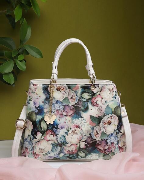 Ladies floral handbags best sale