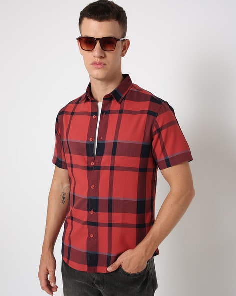 Yousta Men Checked Regular Fit Shirt