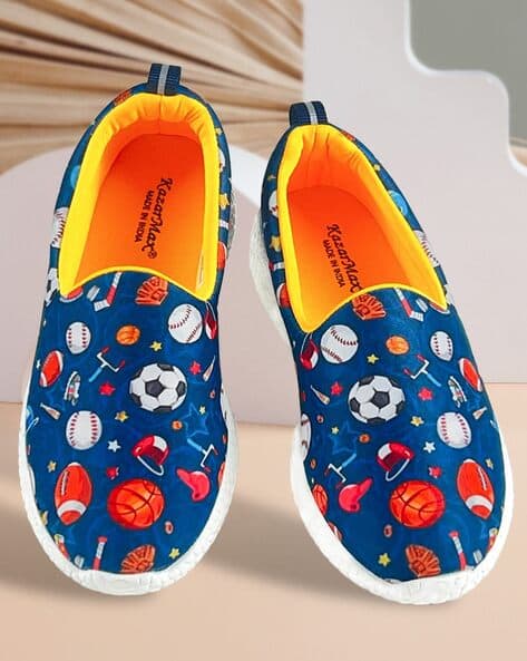 Printed Round-Toe Slip-On Shoes