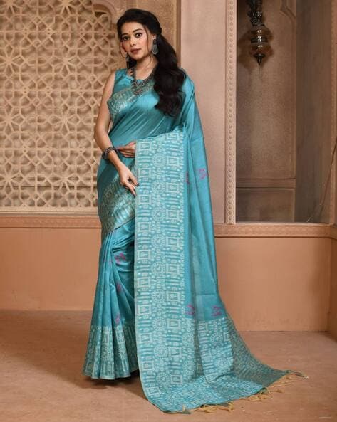 Buy Green Sarees for Women by Nk Textiles Online