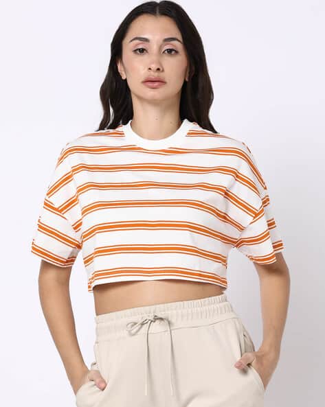 Ajio Off White Womens Crop Top Buy Off-White Tops For Women By