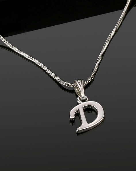 Buy M Men Style Personalised Old English Initial D Alphabet Letter  Customized Gothic Necklace Silver Stainless Steel For Men And Women at  Amazon.in
