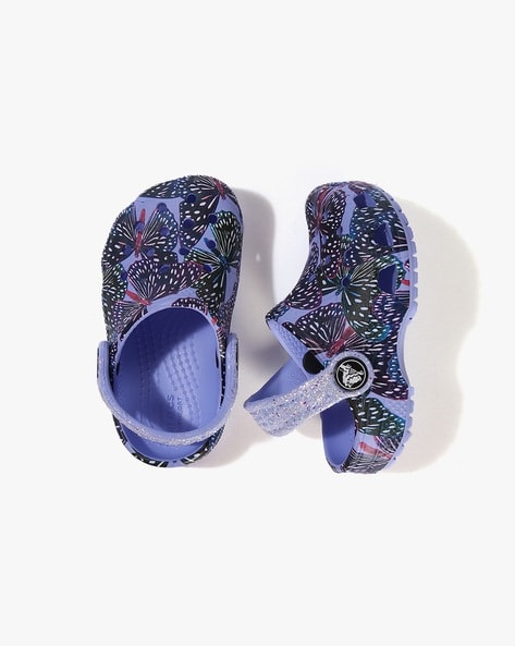 Crocs Boys Classic Butterfly Print Clogs