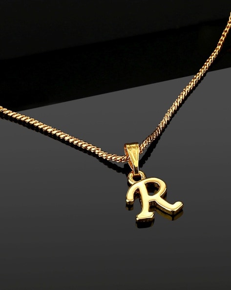 Gold plated deals initial pendant