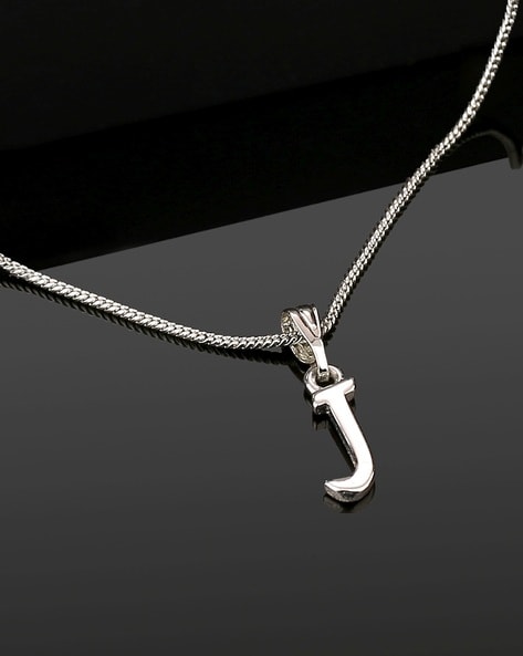 Buy Tipsyfly Slanted Alphabet Necklace-Letter J Online