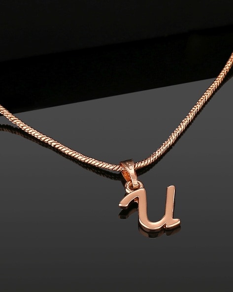 Initial Necklace in Rose Gold Plated Sterl... – Georgina Bywater