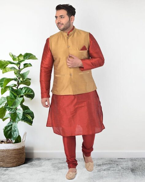 Buy Brown Ethnic Suit Sets for Men by Deyann Online