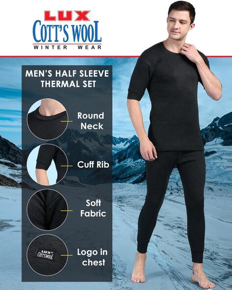 Buy Black Thermal Wear for Men by LUX COTT S WOOL Online Ajio