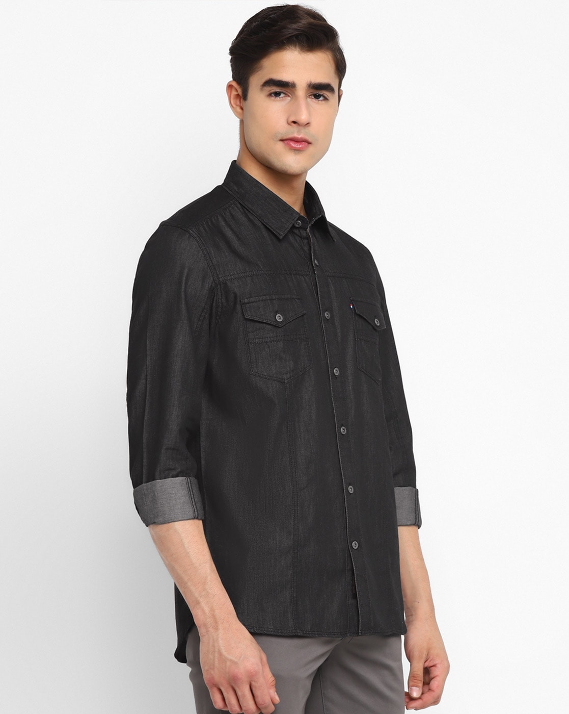 UNITED CLUB Men Solid Casual Black Shirt - Buy UNITED CLUB Men Solid Casual Black  Shirt Online at Best Prices in India | Flipkart.com